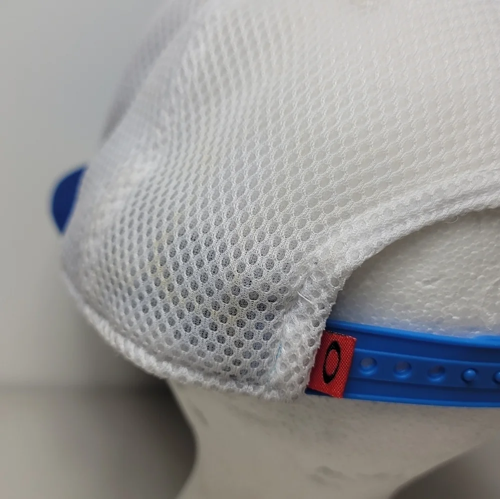Oakley Men’s Squared Adjustable Flex Fit Hat Electric Blue White - Picture 7 of 9
